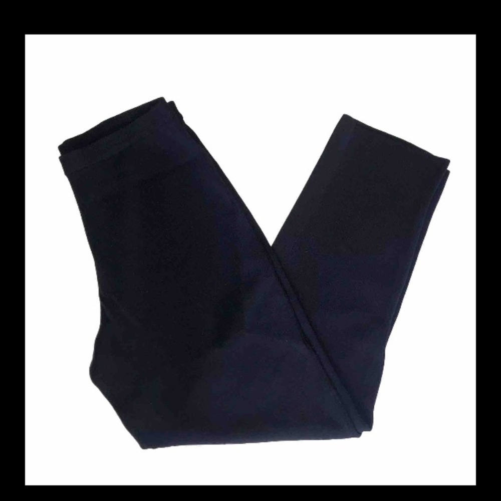Grace Elements Black Straight Leg Pull On Rayon Knit Pants Small
